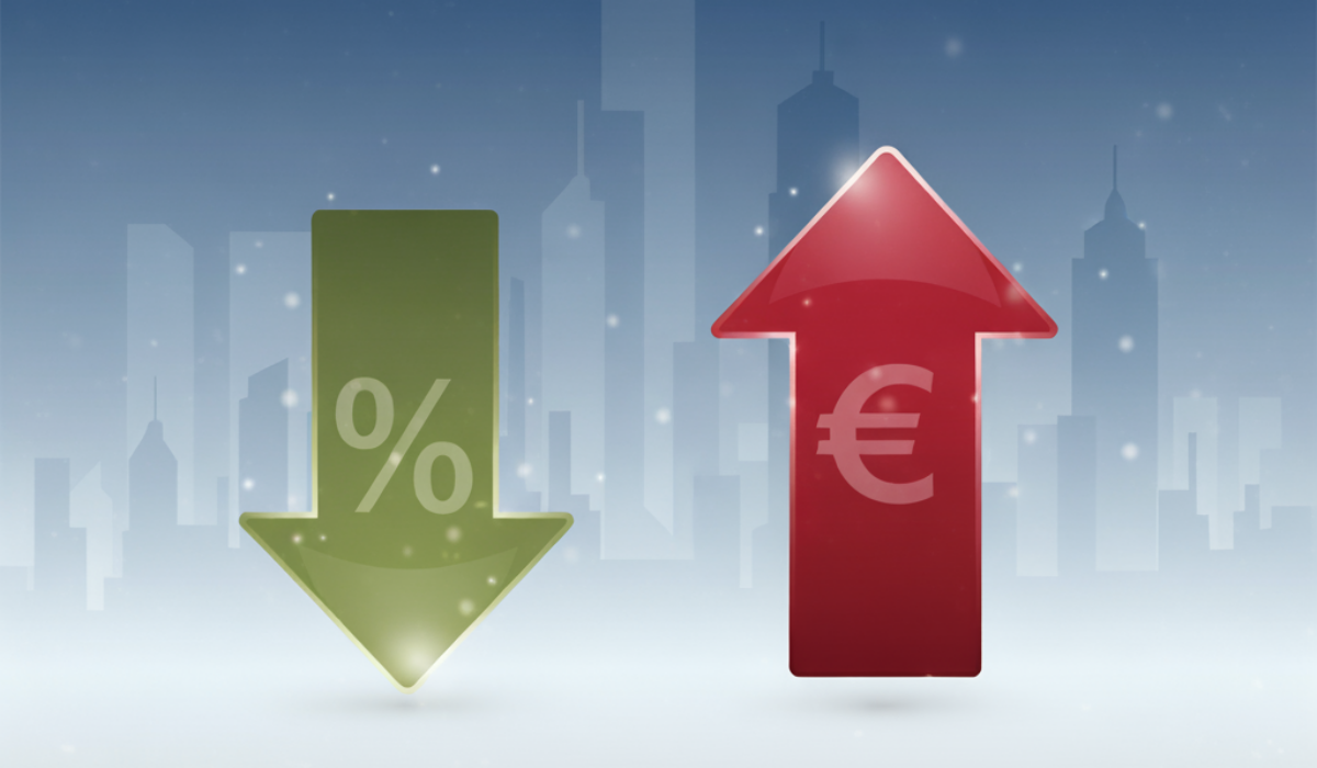 Wenn die Preise steigen, wird auch der Kredit teurer, trotz gefallener Zinsen